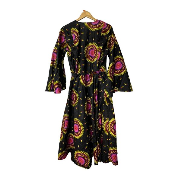 Boho sophistication cotton showstopper chic dramatic Bold pattern long wrap afri - Picture 8 of 12